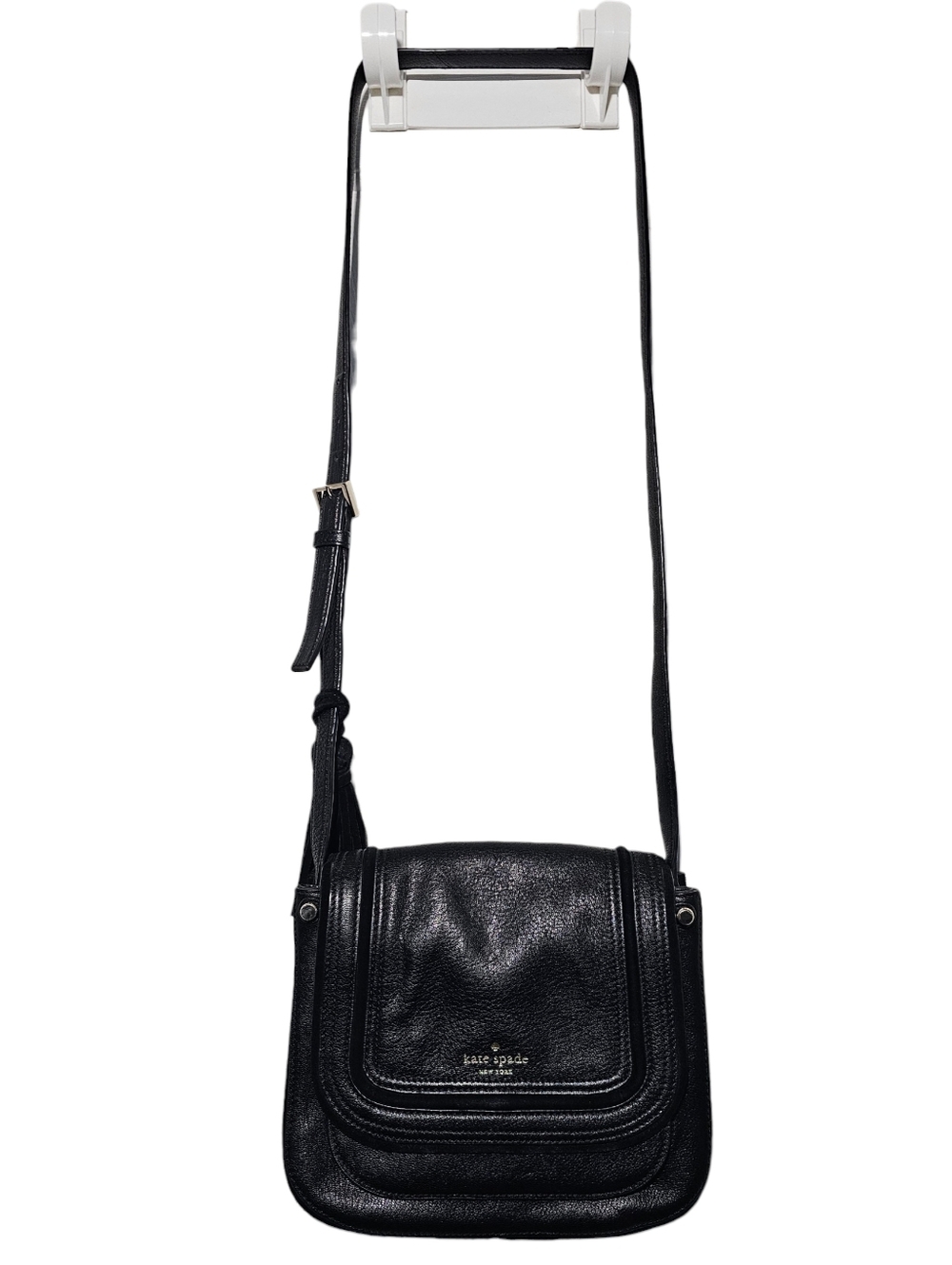 Kate Spade Pratt Street Small Rianne Blk GOAT LEATHER & Suede Tassel Bag - Picture 2 of 16